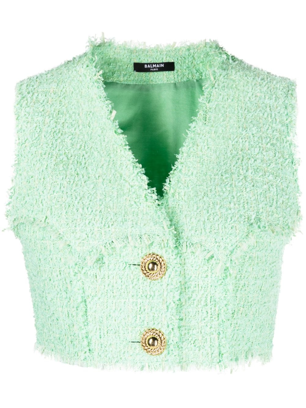 Balmain tweed cropped vest
