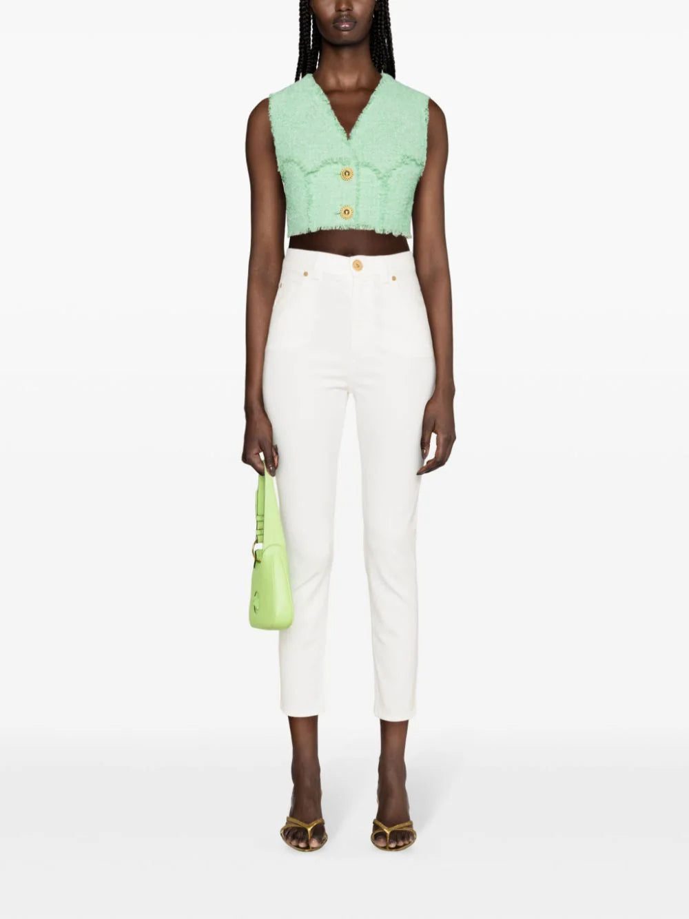 Balmain tweed cropped vest - Image 2