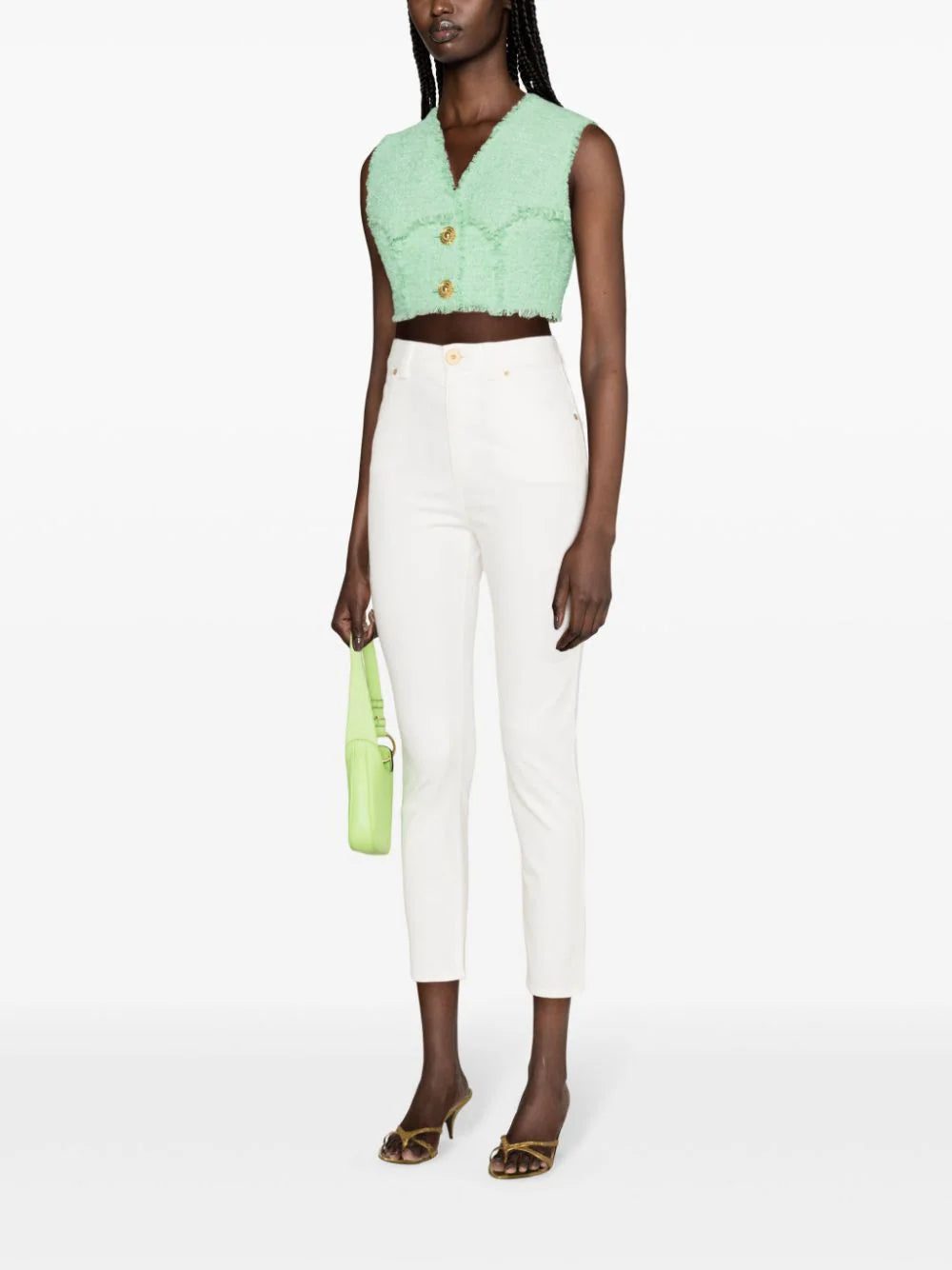 Balmain tweed cropped vest - Image 3