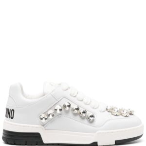 Moschino crystal-embellished panelled sneakers