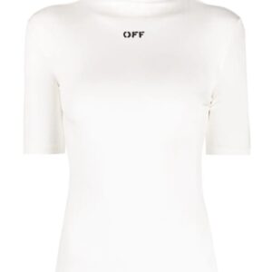 Off-White  logo-print high-neck T-shirt