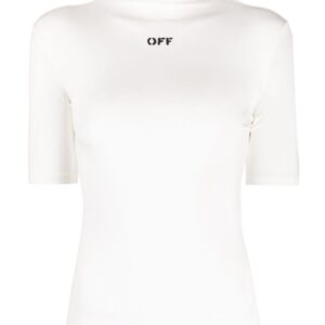Off-White logo-print high-neck T-shirt