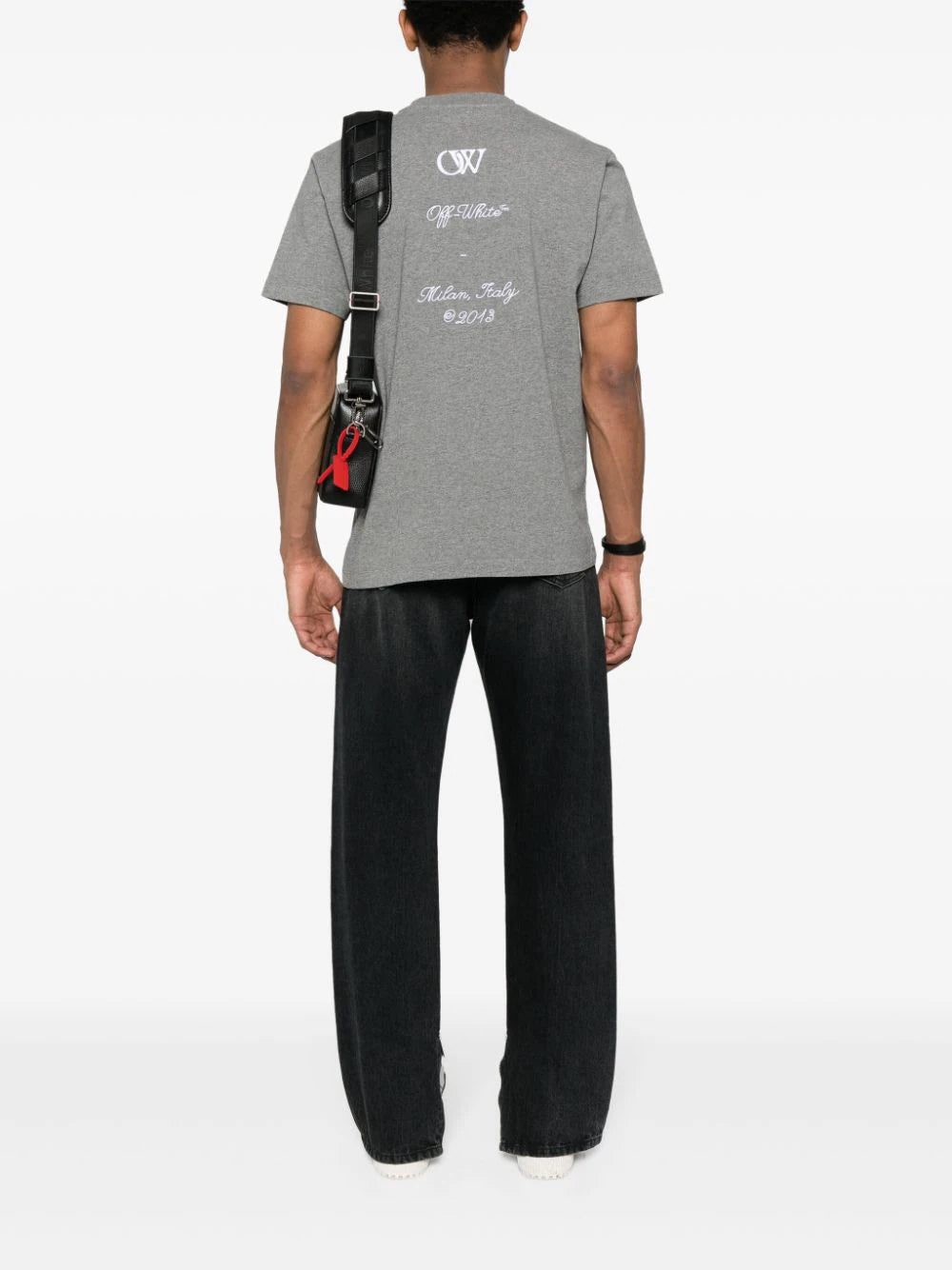 Off-White embroidered-logo cotton T-shirt - Image 2