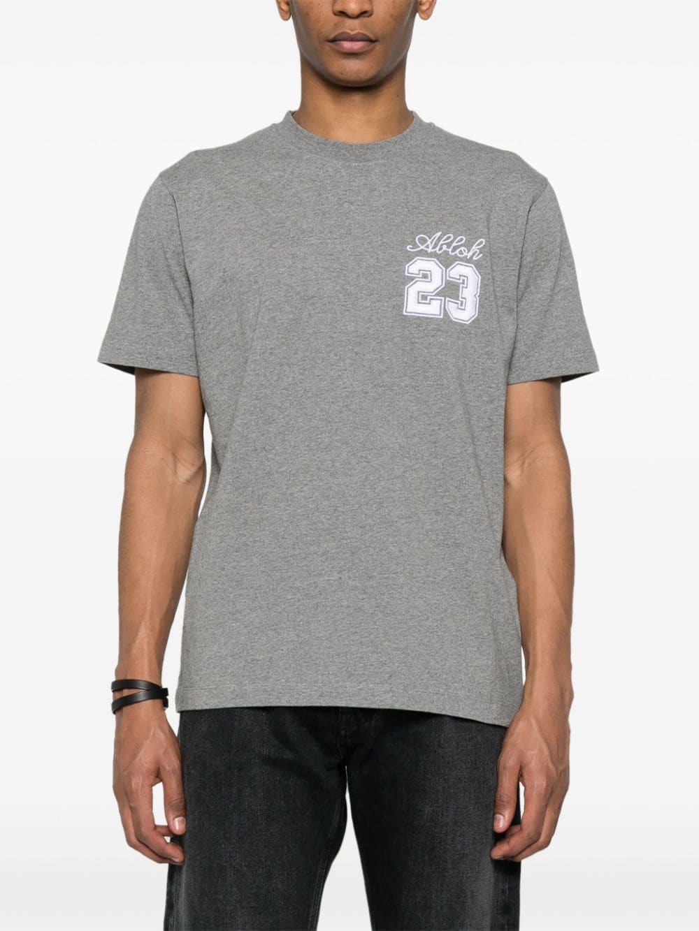 Off-White embroidered-logo cotton T-shirt - Image 3