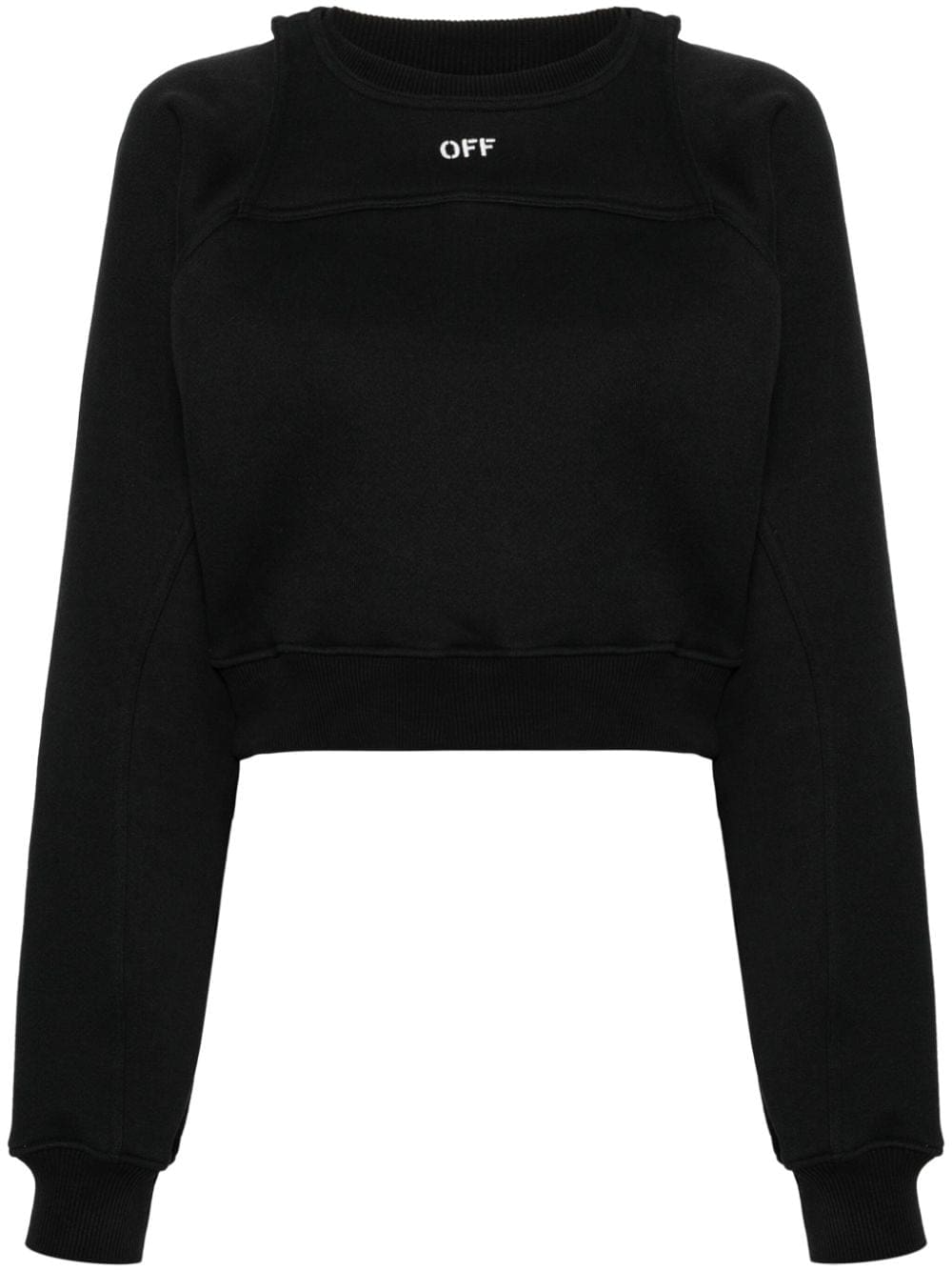 Off-White cropped layered sweatshirt
