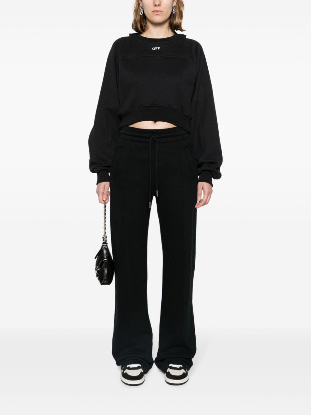 Off-White cropped layered sweatshirt - Image 2