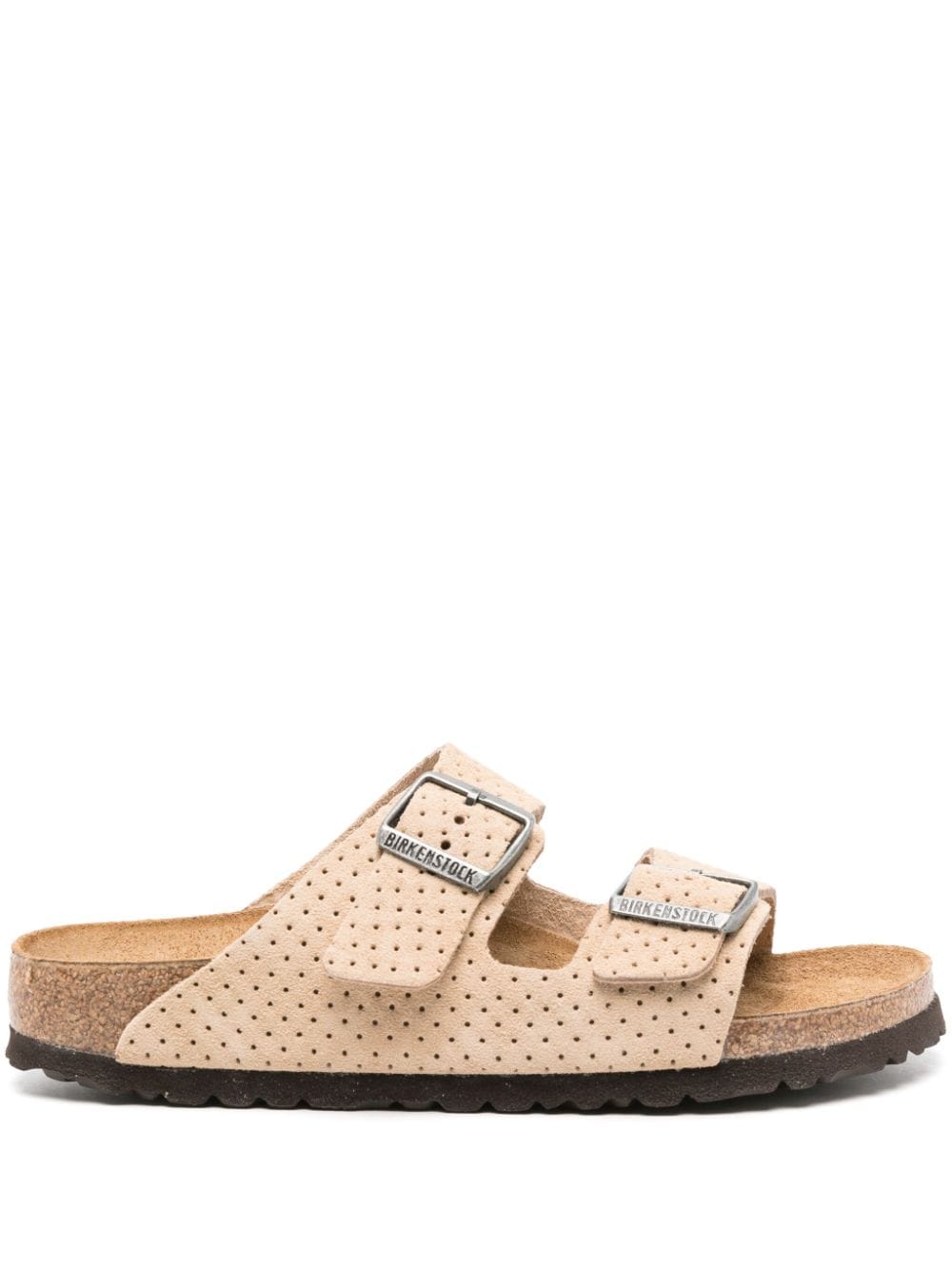 Birkenstock Arizona perforated suede slides