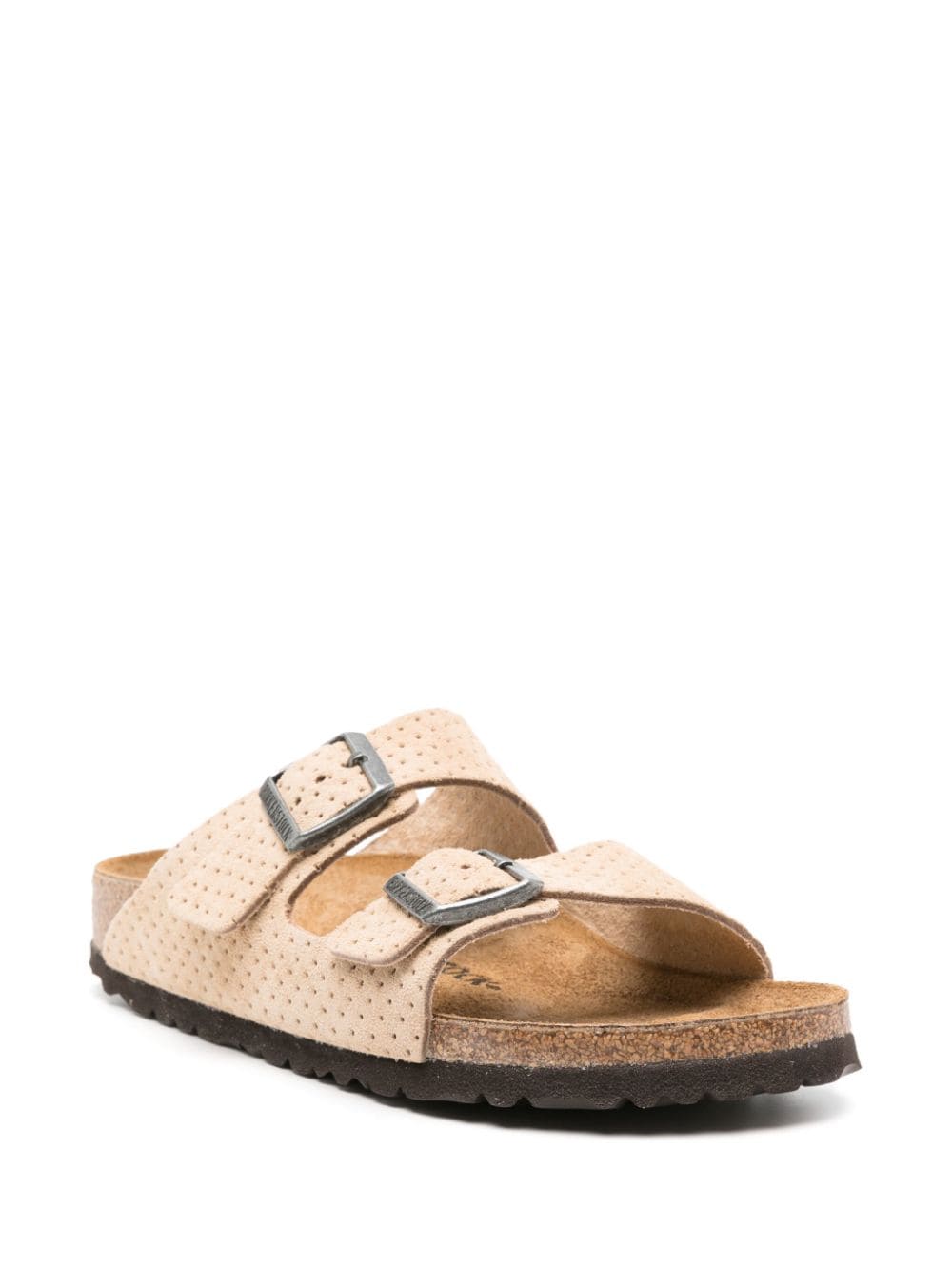 Birkenstock Arizona perforated suede slides - Image 2