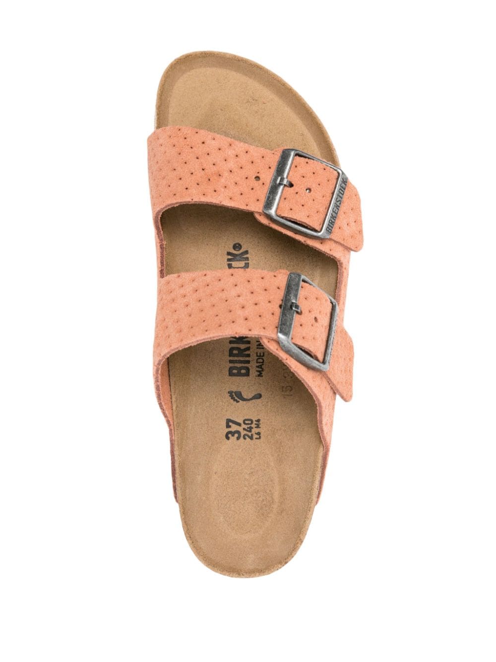 Birkenstock Arizona perforated suede slides - Image 4