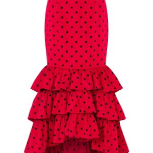 Moschino  polka-dot ruffled skirt