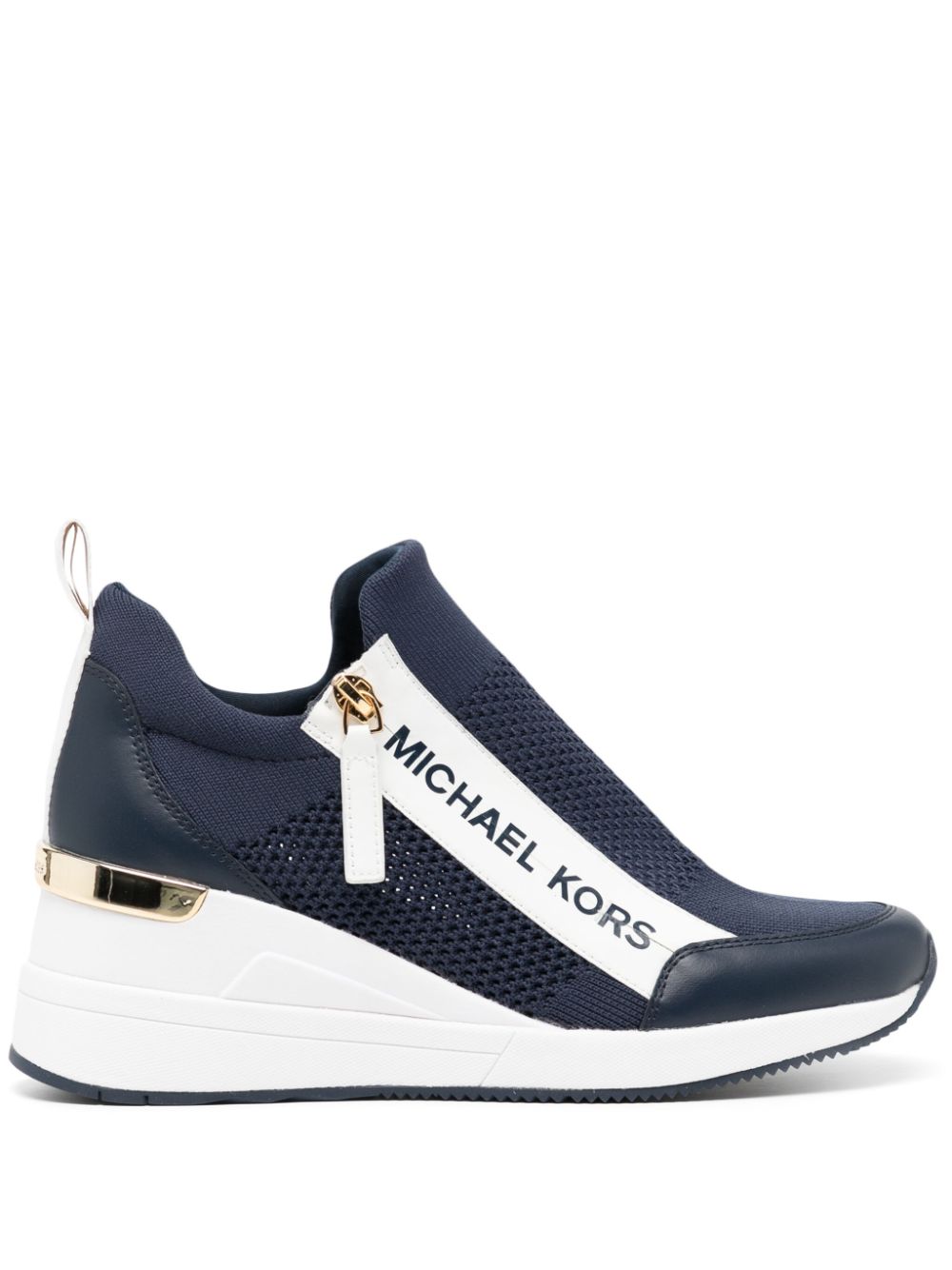 Michael Kors Willis 70mm knitted wedge sneakers