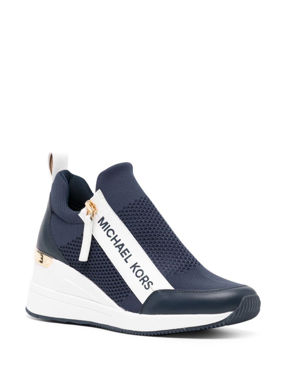 Michael Kors Willis 70mm knitted wedge sneakers - Image 2