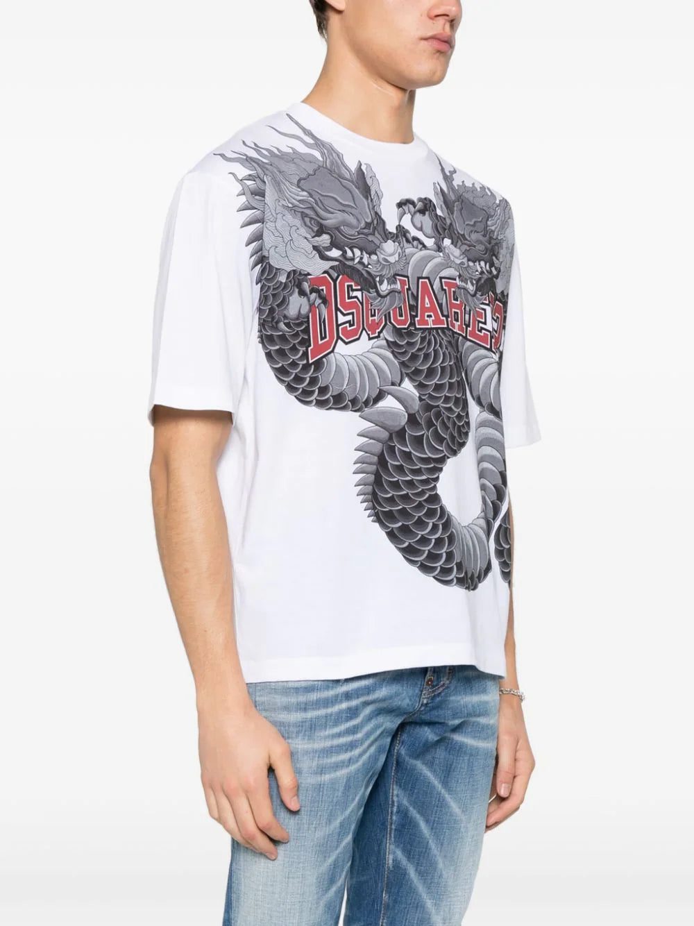 DSQUARED2 dragon-print cotton T-shirt - Image 3