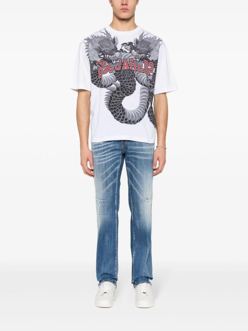 DSQUARED2 dragon-print cotton T-shirt - Image 2