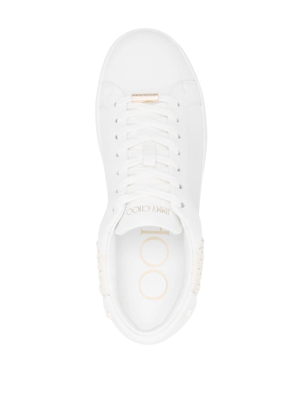 Jimmy Choo Rome/F pearl-embellished sneakers - Image 4