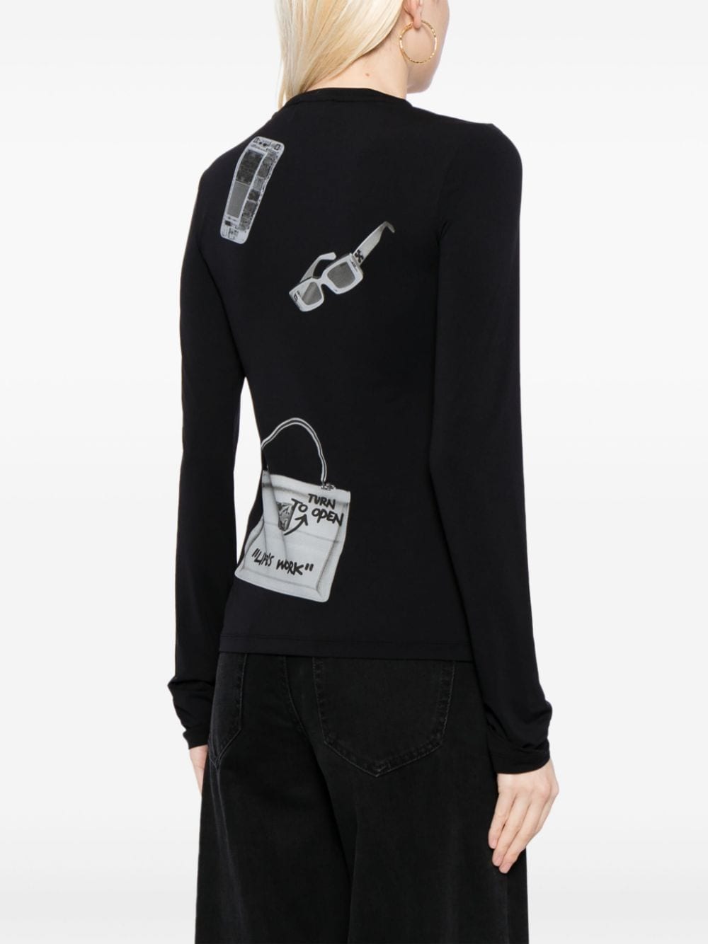 Off-White X-Ray-print longs-sleeve T-shirt - Image 4