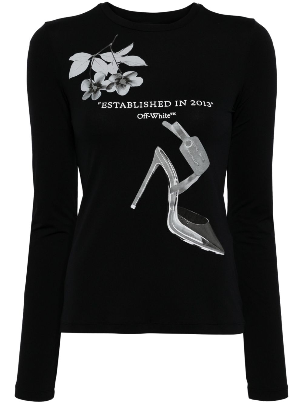 Off-White X-Ray-print longs-sleeve T-shirt