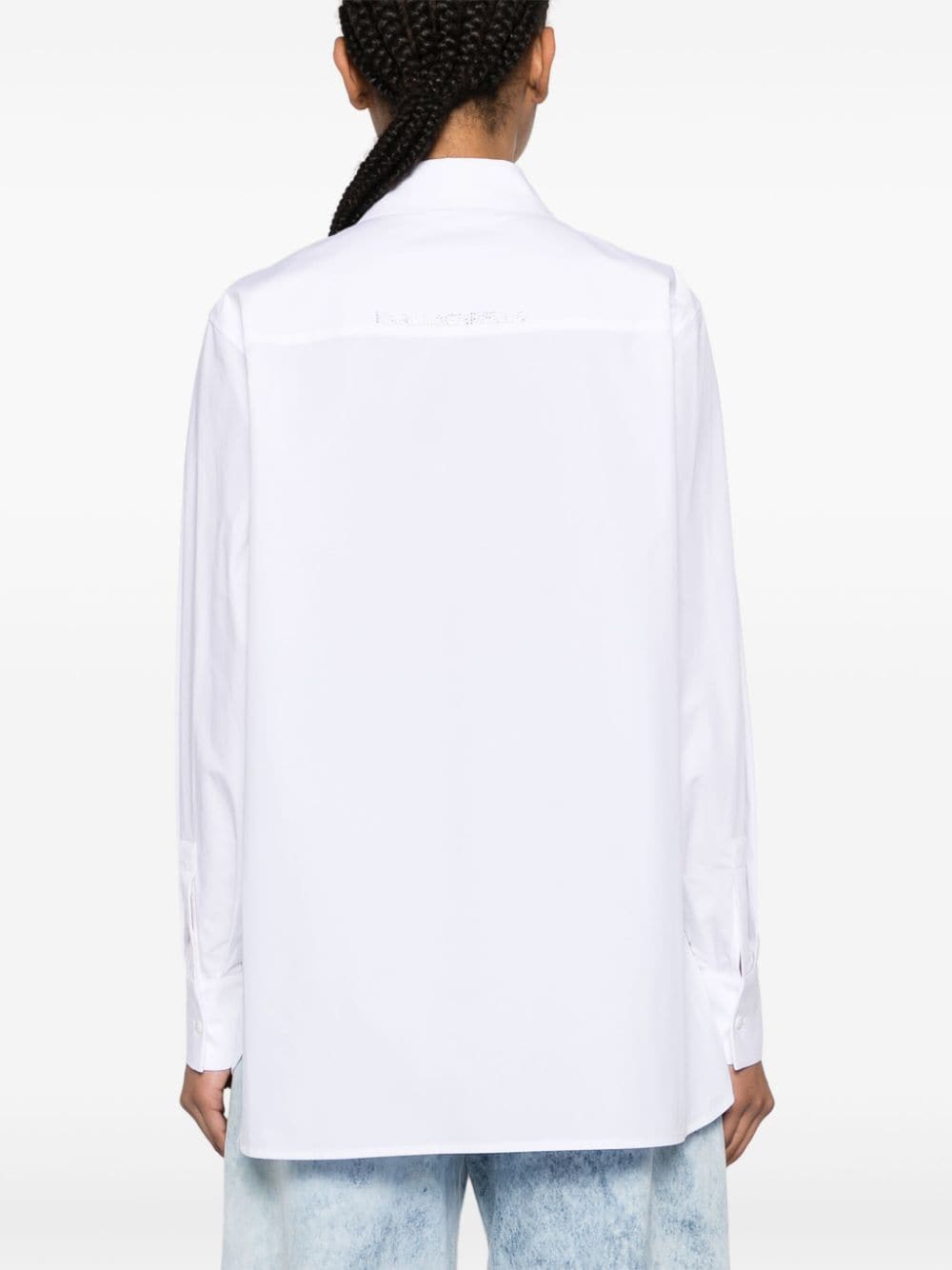 Karl Lagerfeld crystal-embellished poplin shirt - Image 4