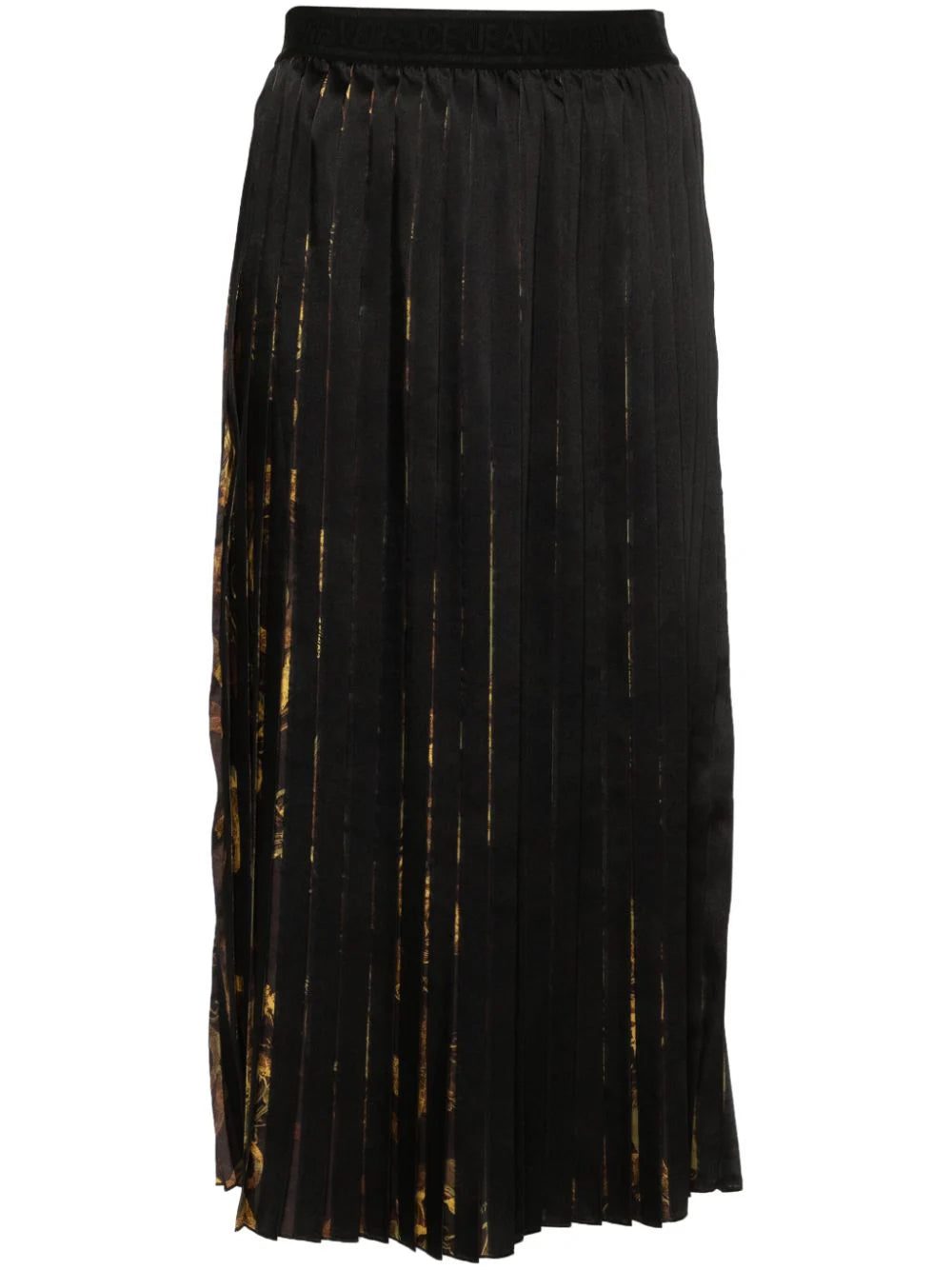 Versace Jeans Couture Watercolour Couture pleated midi skirt