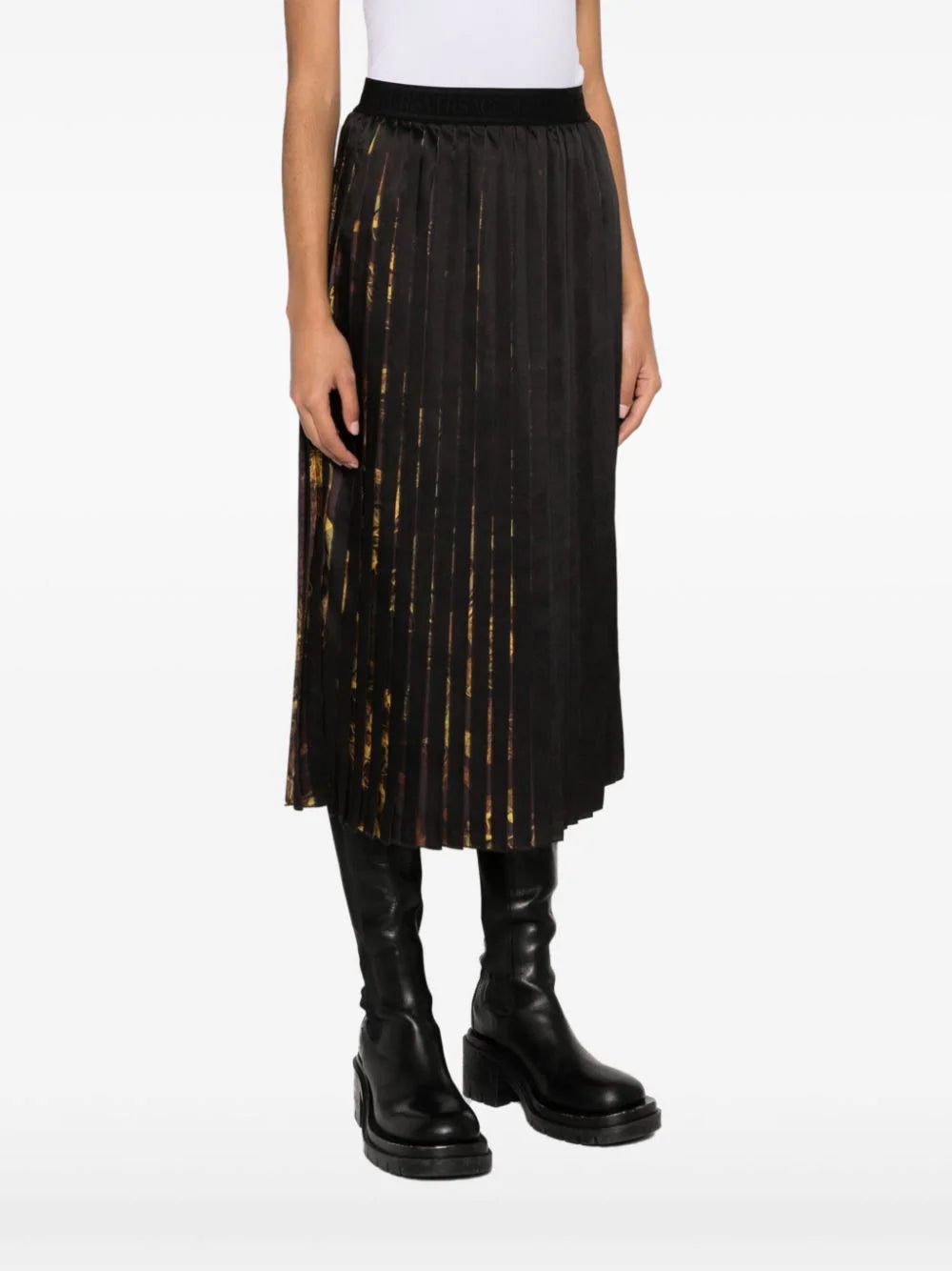 Versace Jeans Couture Watercolour Couture pleated midi skirt - Image 3