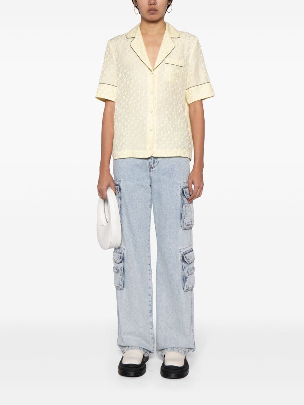 Off-White logo-jacquard bowling shirt - Image 2