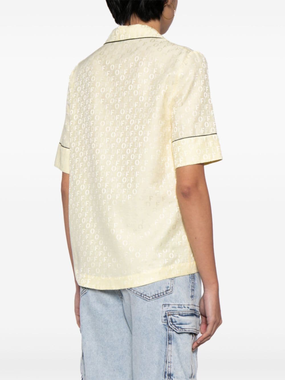 Off-White logo-jacquard bowling shirt - Image 4