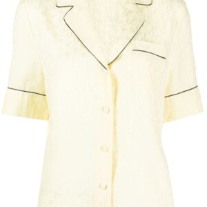 Off-White logo-jacquard bowling shirt