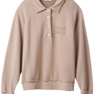 Miu Miu  logo-appliqué longsleeved polo shirt