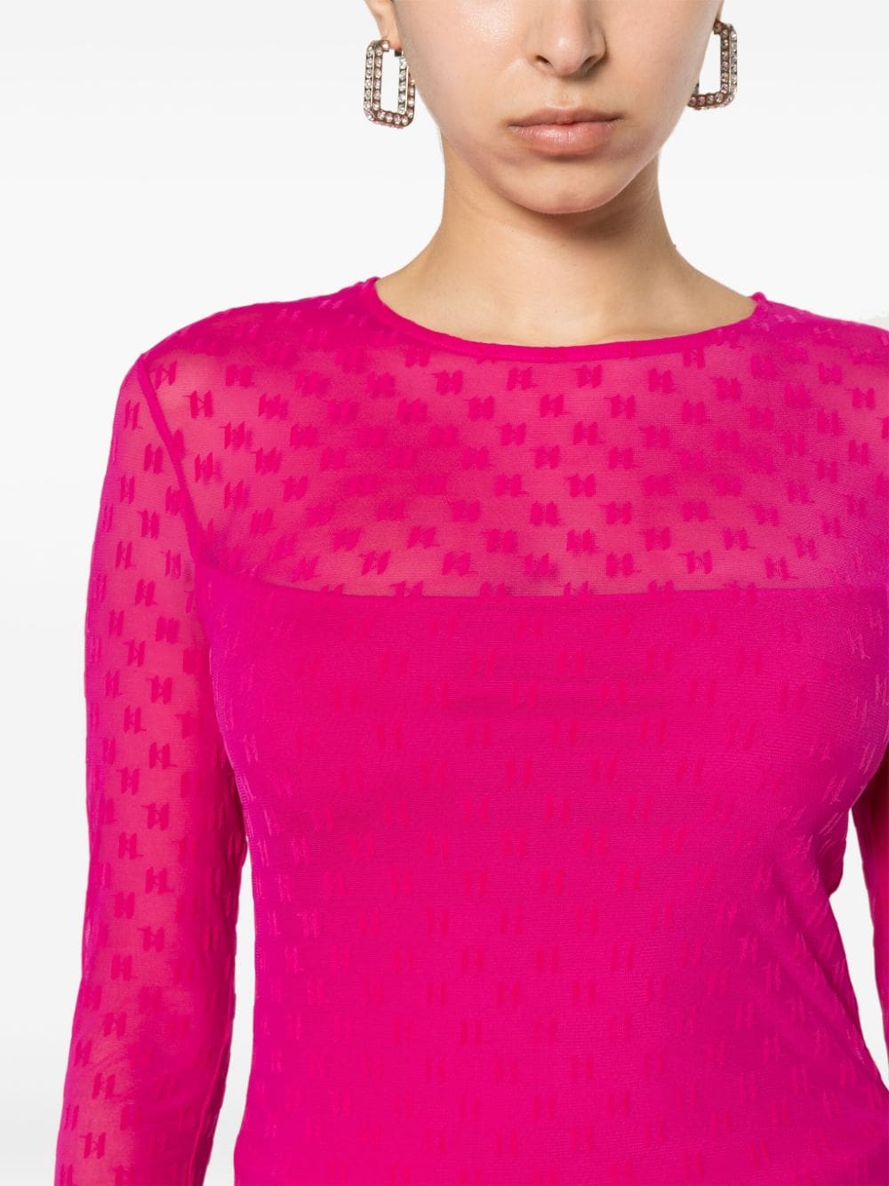 Karl Lagerfeld monogram semi-sheer top - Image 5
