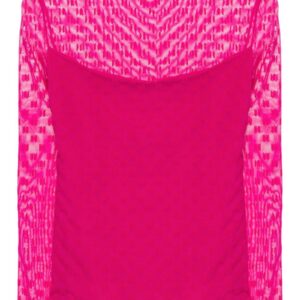 Karl Lagerfeld monogram semi-sheer top