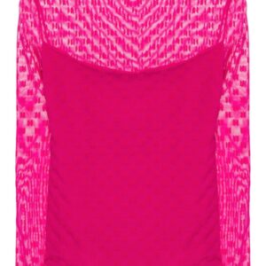 Karl Lagerfeld monogram semi-sheer top