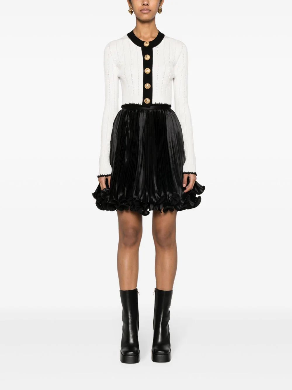 Balmain pleated satin mini skirt - Image 2