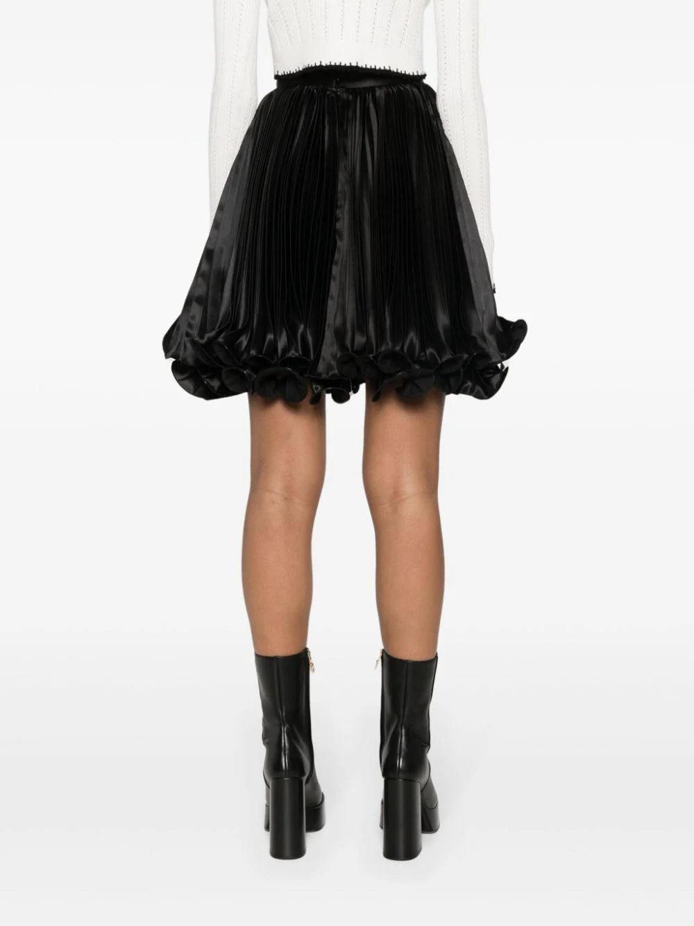 Balmain pleated satin mini skirt - Image 4