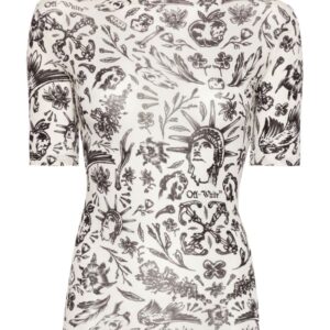 Off-White Tattoo tulle blouse