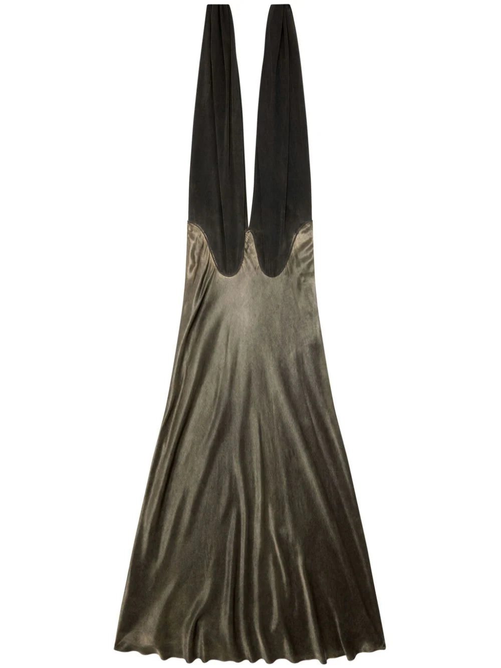 Diesel O-Dyva panelled satin skirt