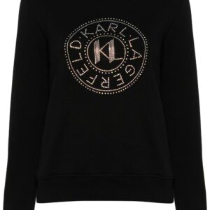 Karl Lagerfeld rhinestone-logo sweatshirt