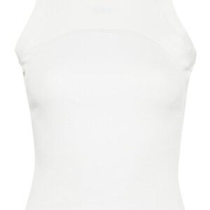 Off-White logo-embroidered top