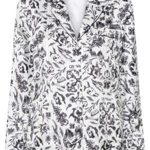 Off-White floral-print satin shirt