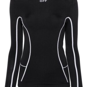 Off-White logo-jacquard top