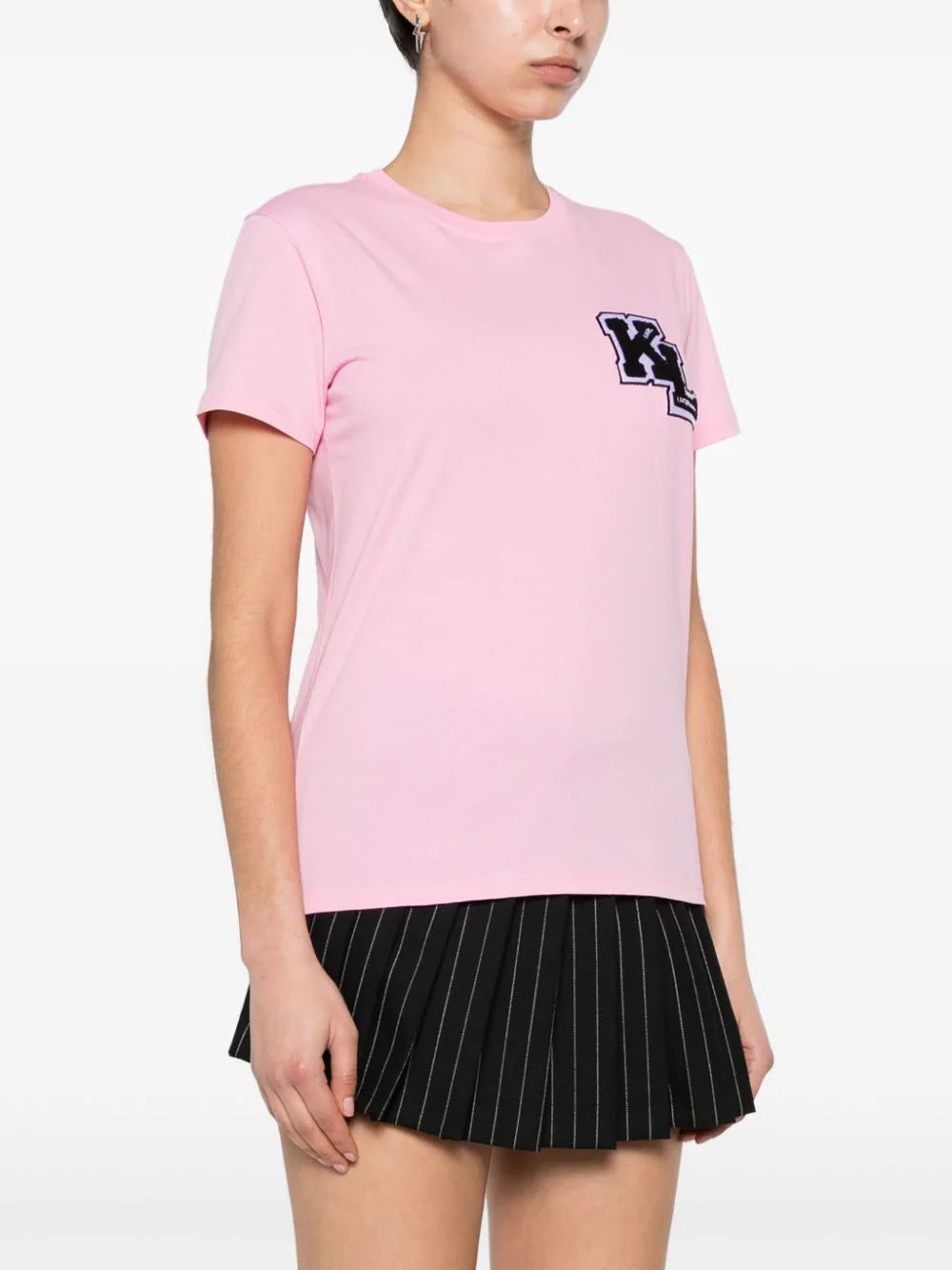 Karl Lagerfeld logo-patch cotton T-shirt - Image 3