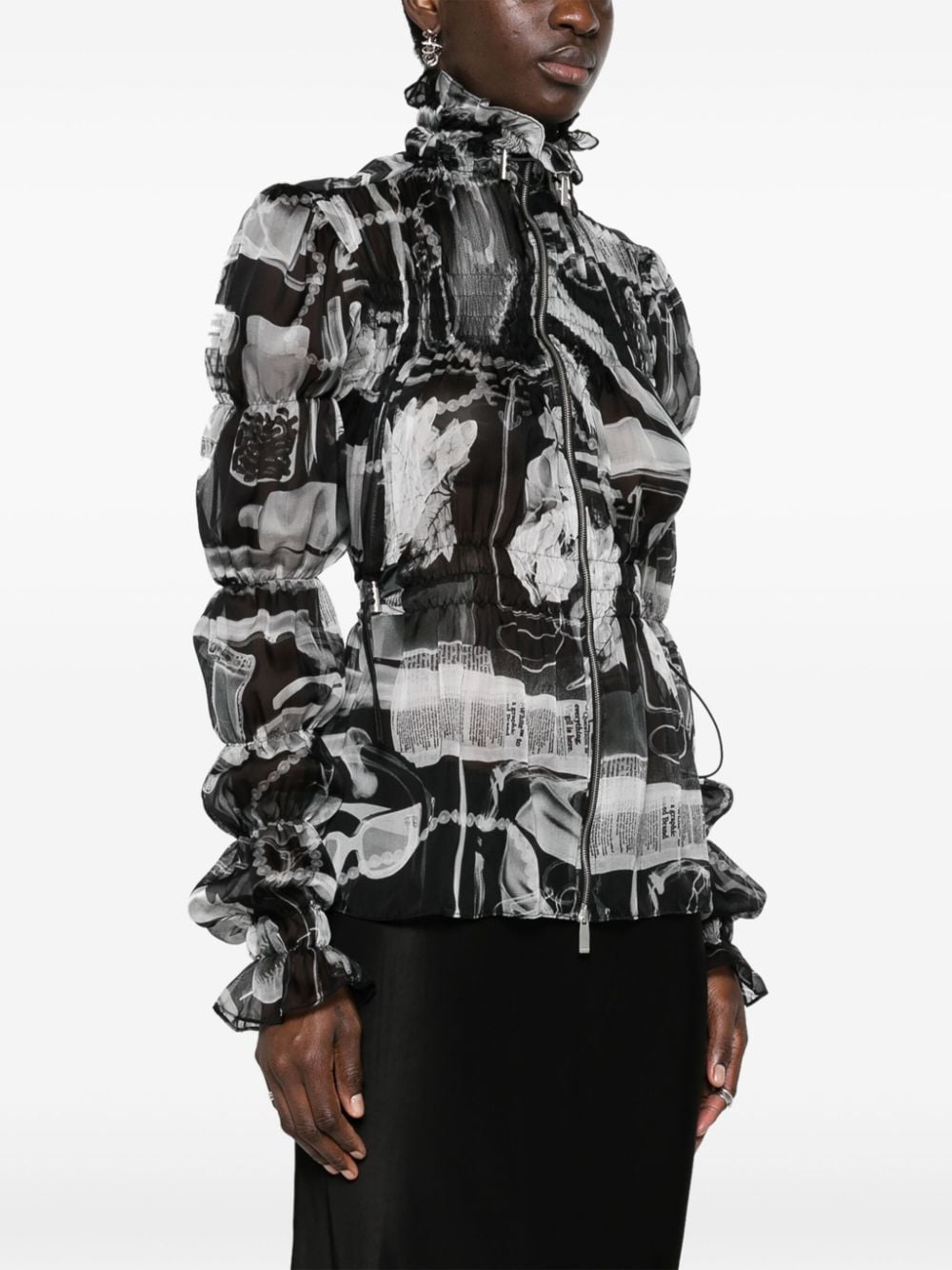 Off-White Xray silk blouse - Image 3
