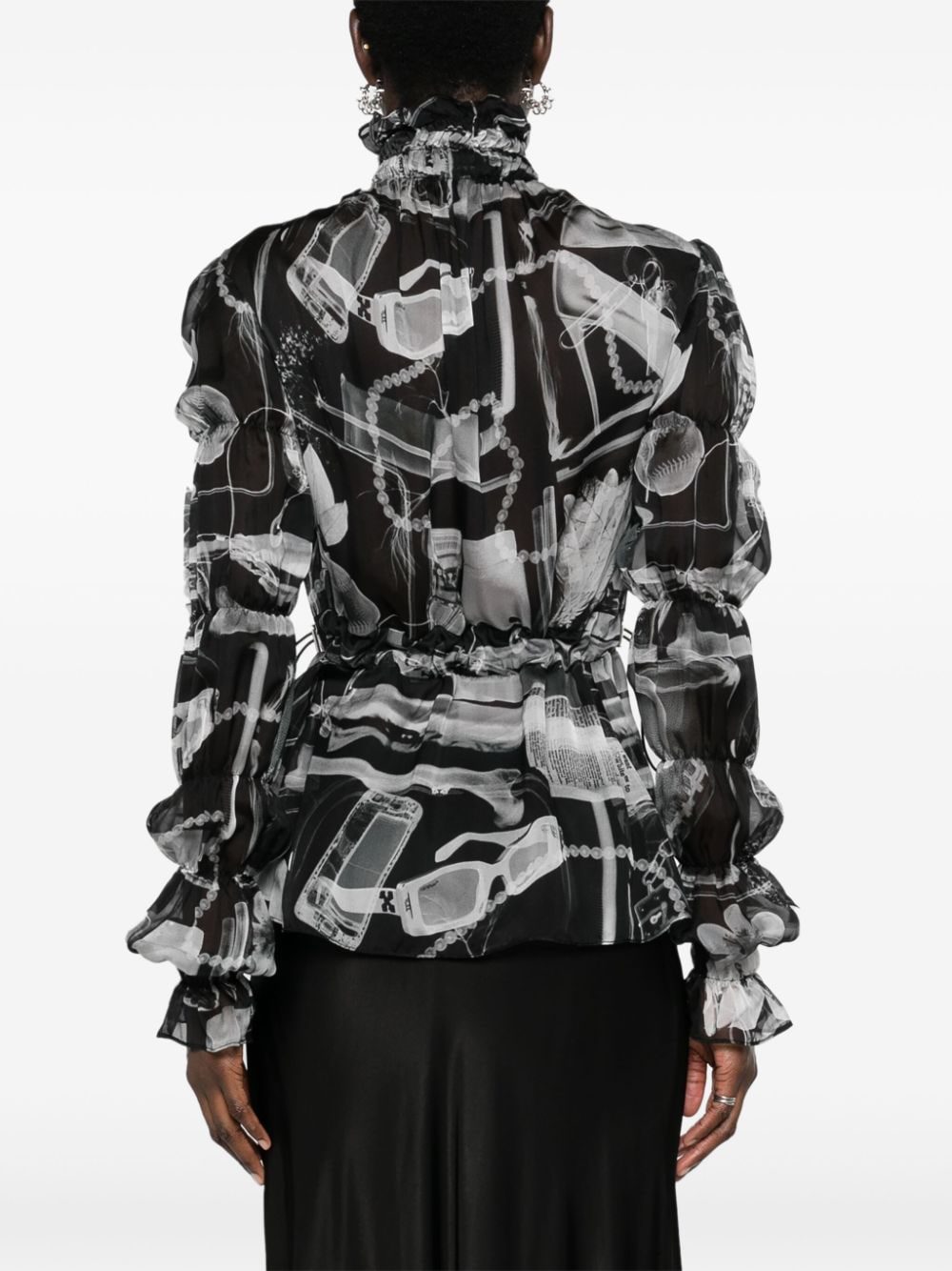 Off-White Xray silk blouse - Image 4