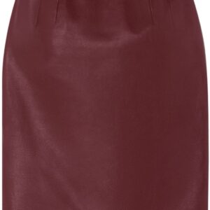 Versace  logo-plaque leather skirt