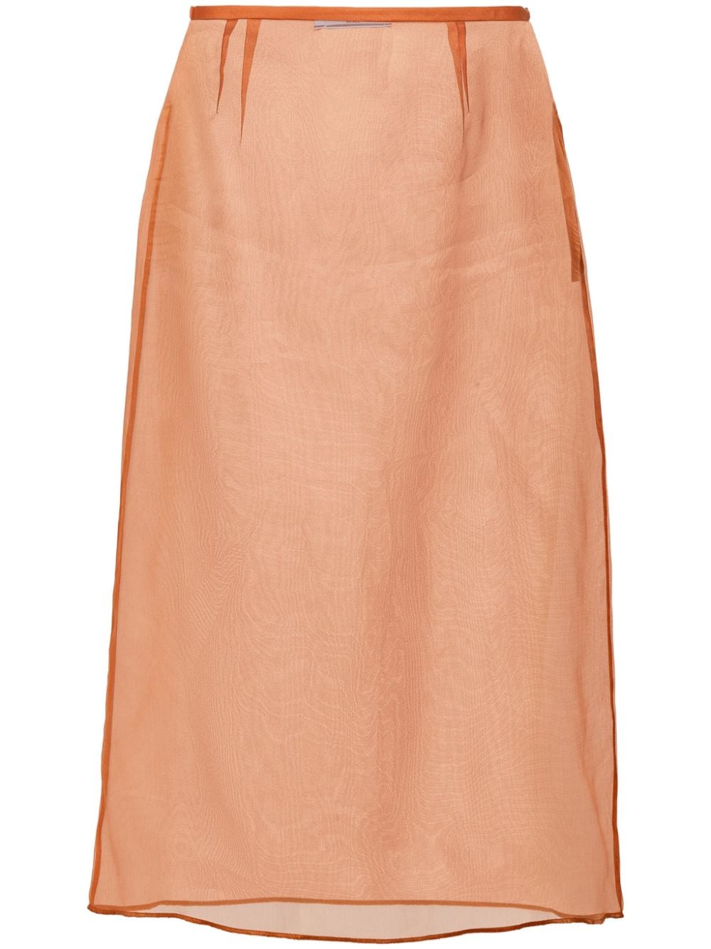 Prada organza midi skirt