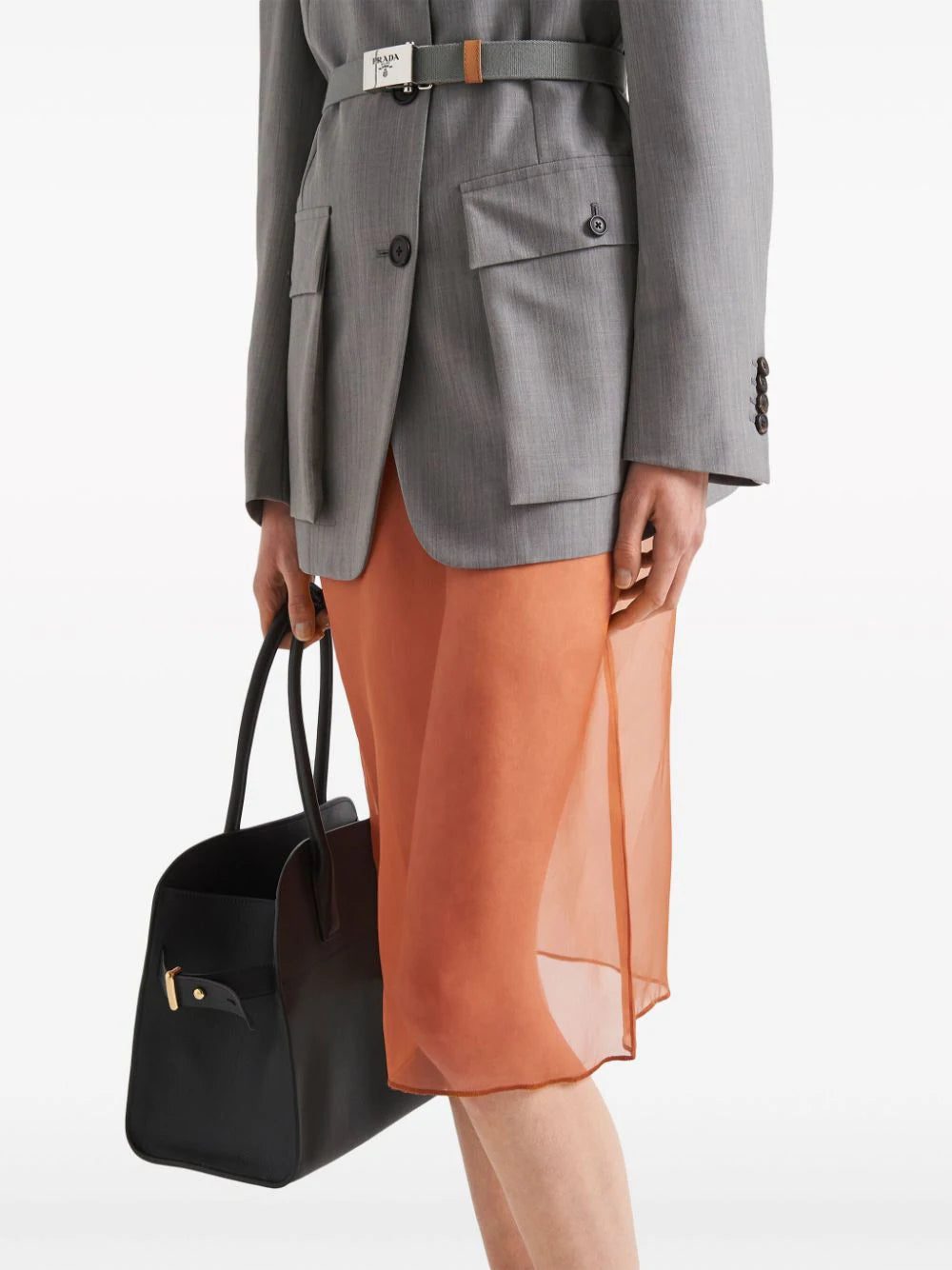 Prada organza midi skirt - Image 4