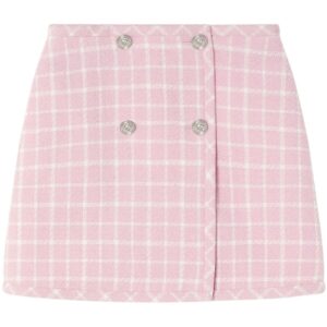 Versace  Contrasto tweed wrap miniskirt