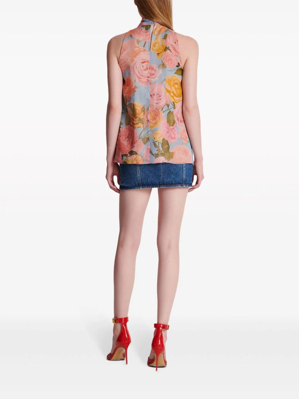 Balmain tie-neck floral-print blouse - Image 4