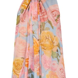 Balmain tie-neck floral-print blouse