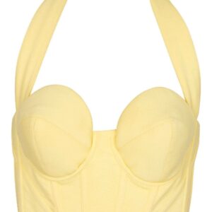 Balmain halterneck corset top