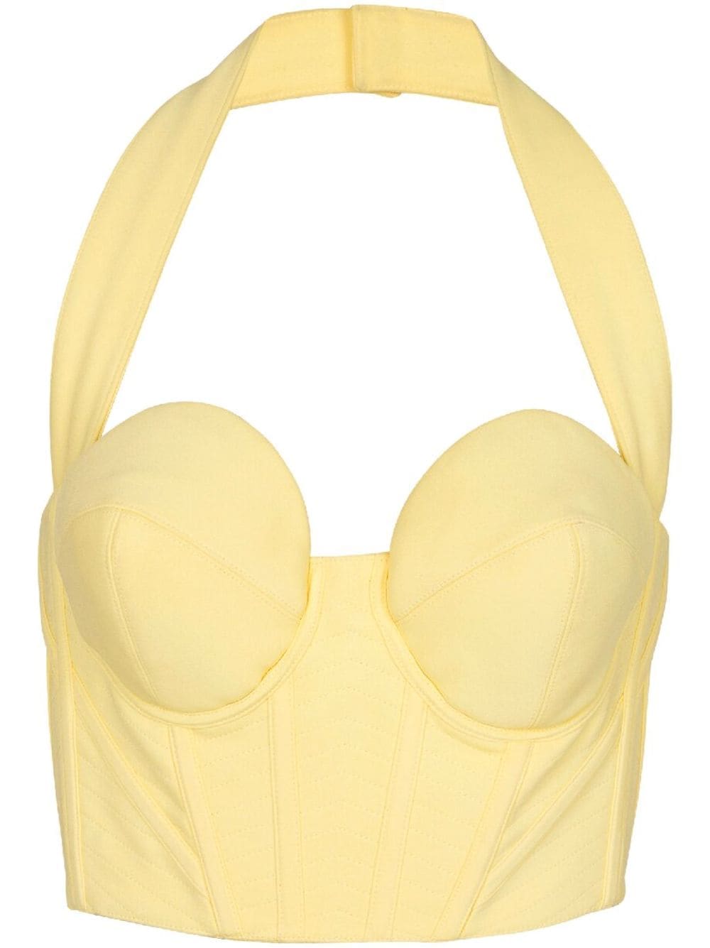 Balmain halterneck corset top